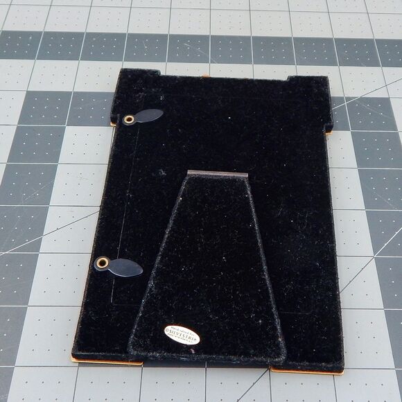 Silvestri Handcrafted Picture Frame 3-1/2 x 5 In Bow Black Gold Trim Easel Stand - Picture 4 of 7